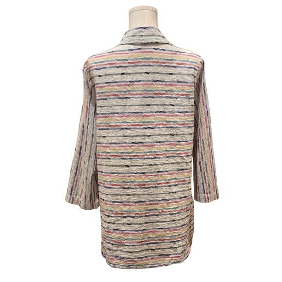 Habitat Fiesta Weave Tunic Top White Multicolor Relaxed Fit Cotton Womens Medium - Picture 5 of 11